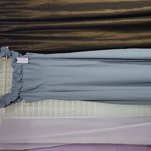 ASTR Venetia Off Shoulder Ruffle Trim Maxi Dress